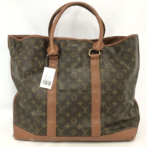 Louis Vuitton Handbags - Louis Vuitton Vintage Monogram Large Weekend GM Tote Brown Canvas 1980's